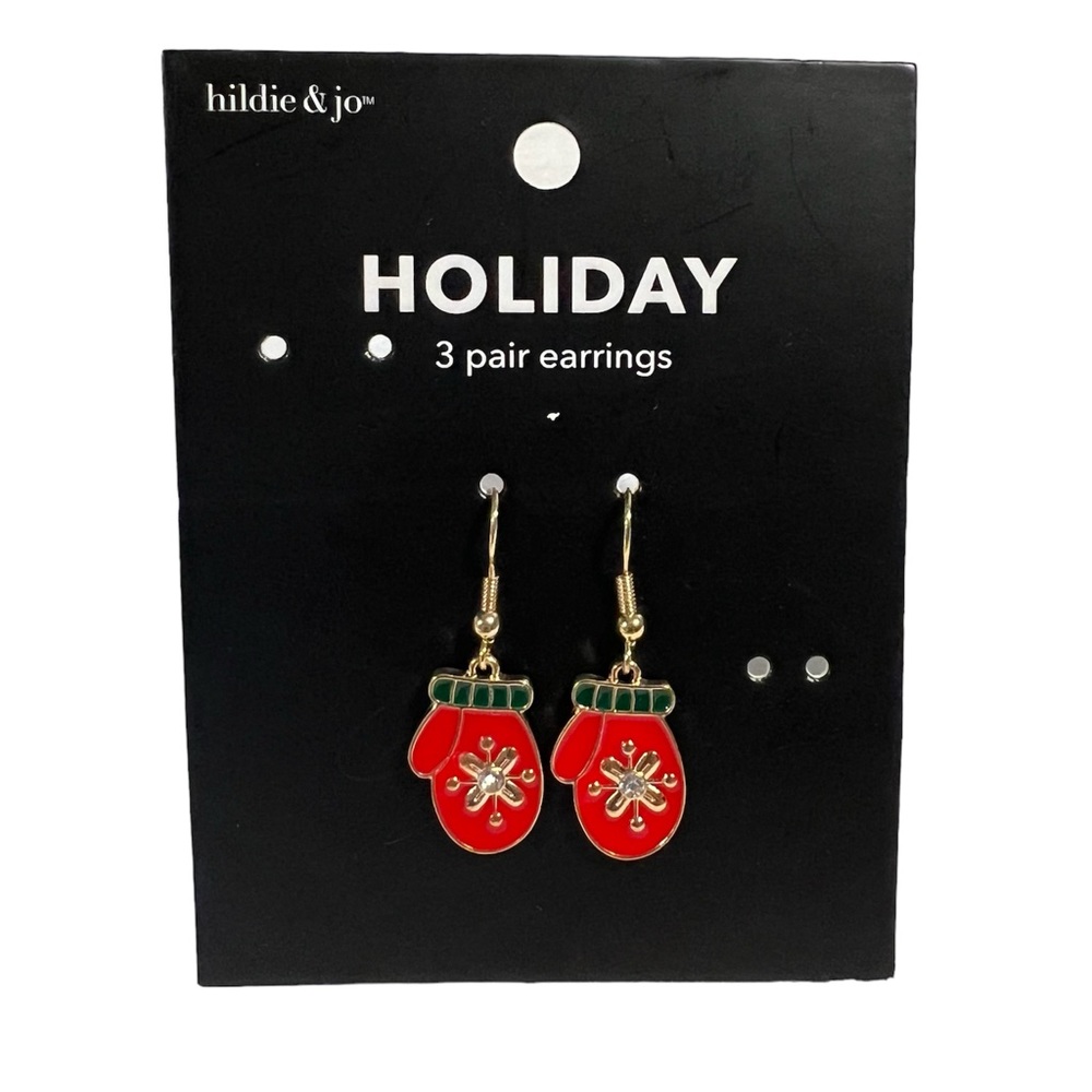 NEW Hildie & Jo Holiday Christmas Mitten Earrings